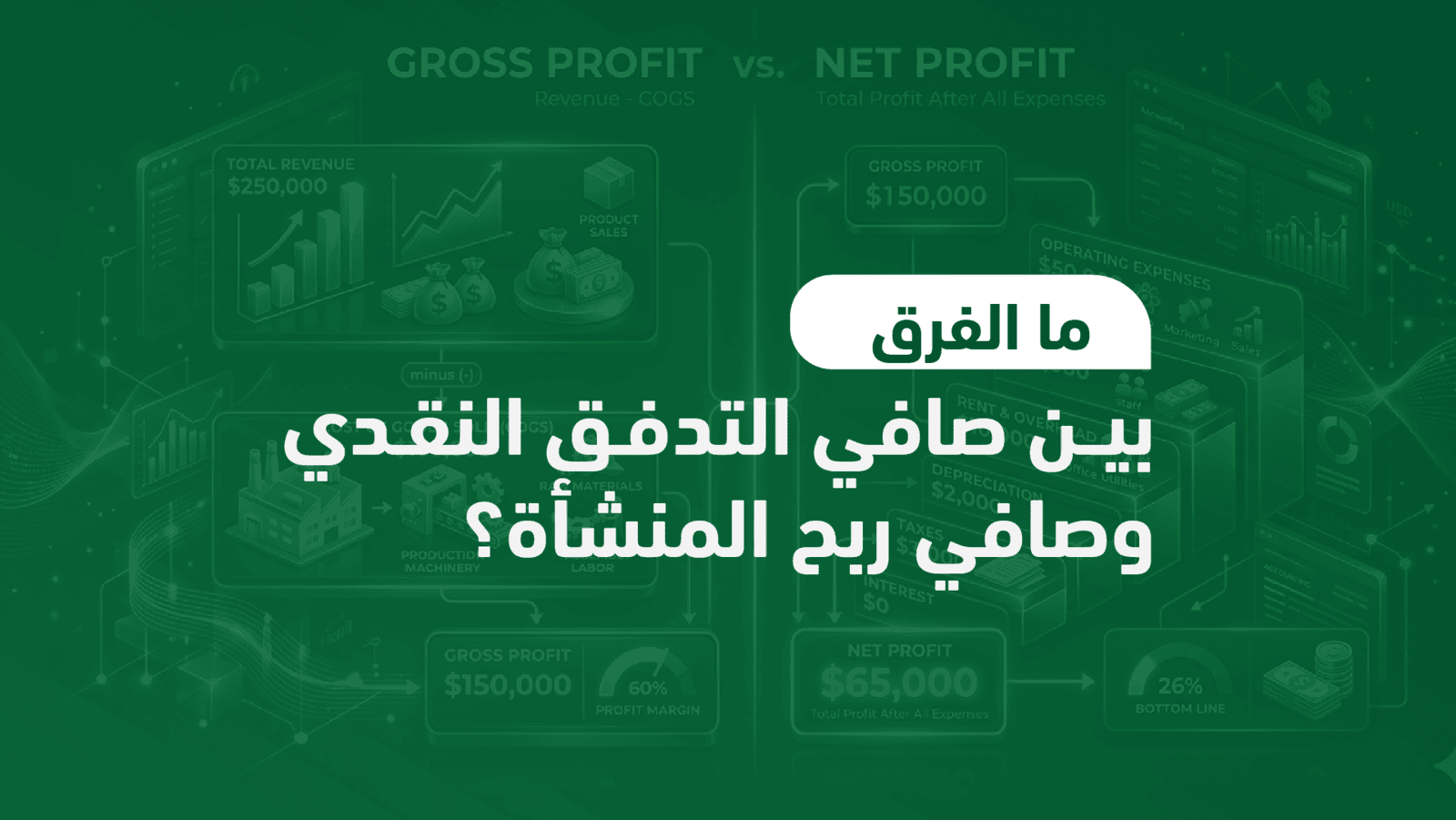 ما الفرق بين صافي التدفق النقدي وصافي ربح المنشأة؟